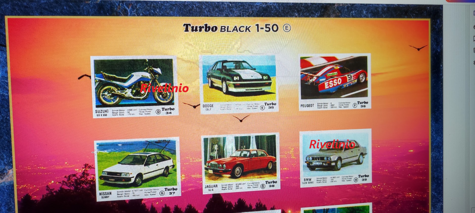 Catalog surprize gume turbo,toate seriile din anii '86-'2007