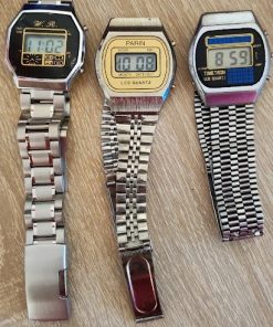 Set 3 Ceasuri Digitale Vintage – Stil Retro Anii '80 – De Colecție