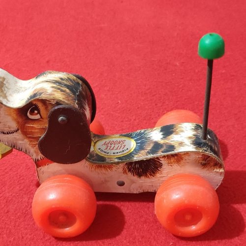 Jucarie Fisher Price Little Snoopy Dog model 693 din anii '60