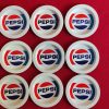 Suporti / Coastere metalice marca Pepsi, pentru pahare . anii '70-'80
