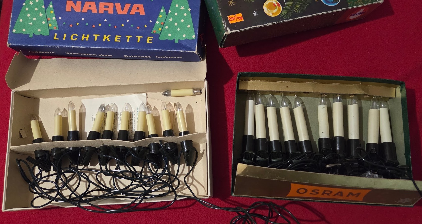Seturi Vintage Luminițe Brad (Narva & Osram) – Funcționale, de Colecție - imagine 4
