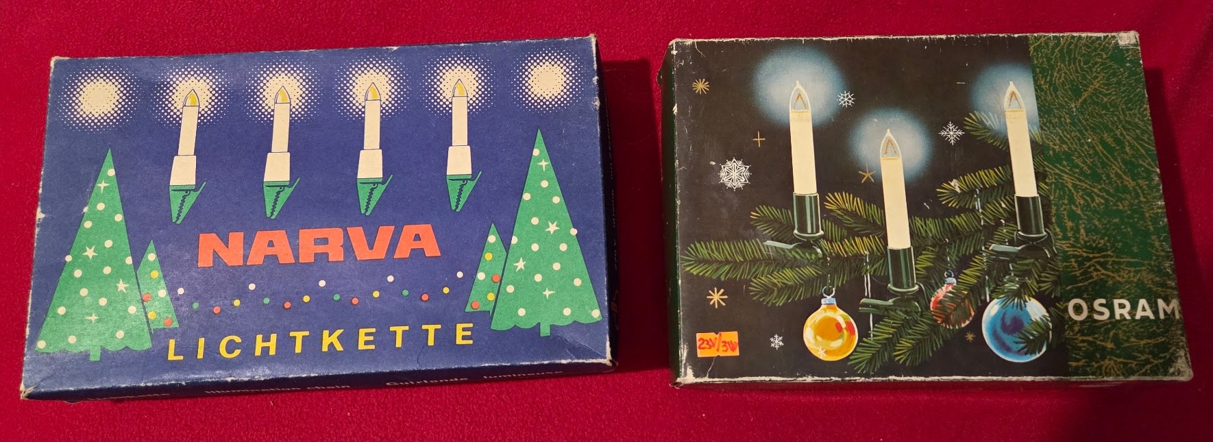 Seturi Vintage Luminițe Brad (Narva & Osram) – Funcționale, de Colecție
