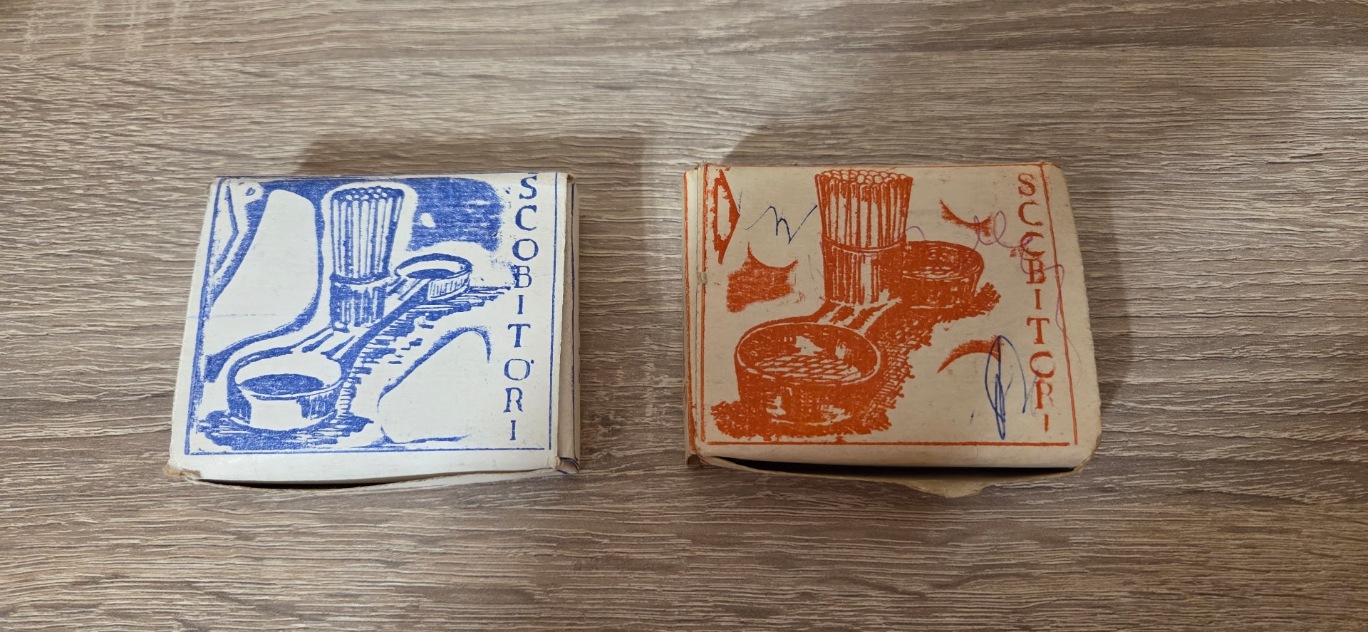 Lot Vintage Rare – Cutii Scobitori de Colecție (Anii '50 - R.P.R.)