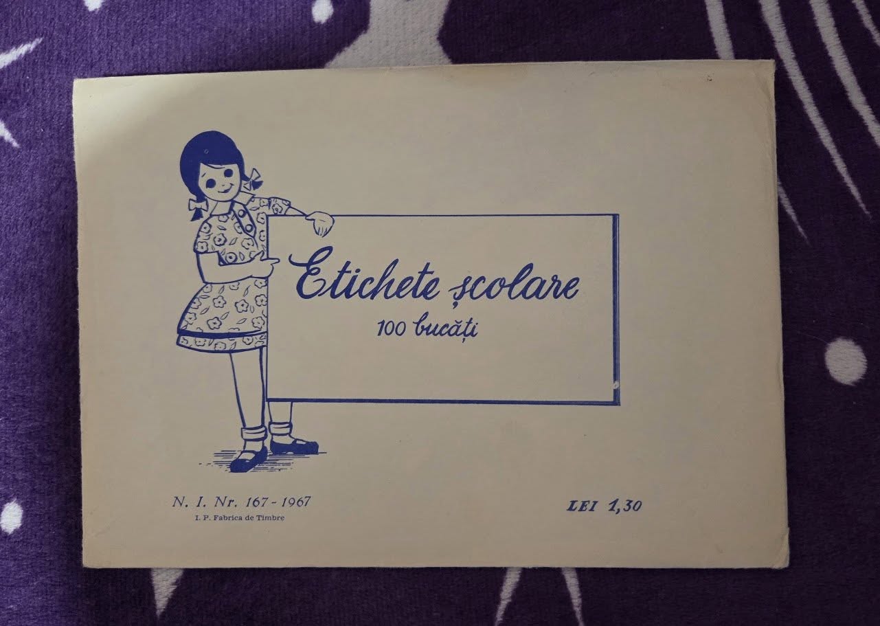Set Vintage Etichete Școlare Epoca de Aur (1967)