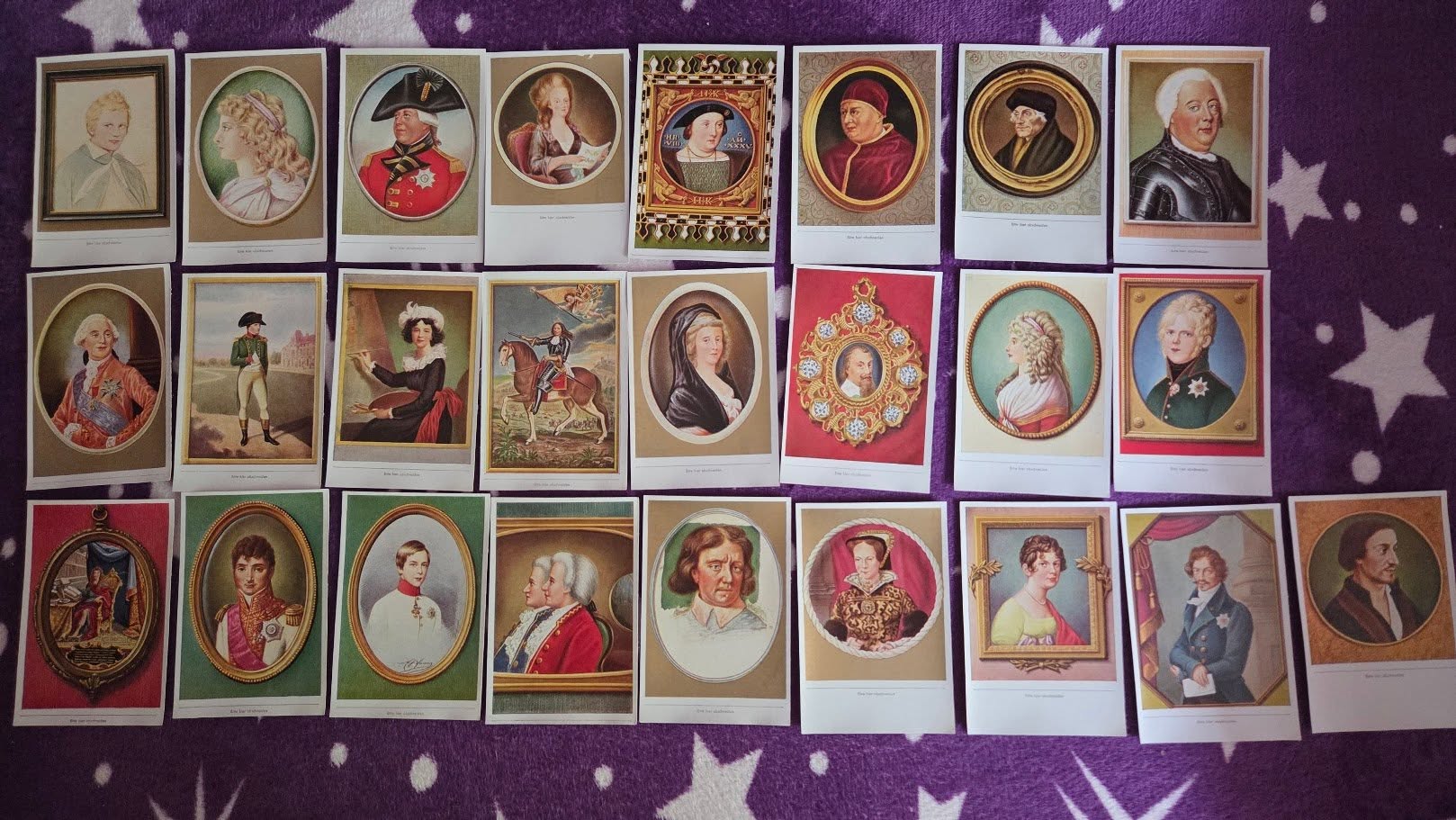 Lot Colecție: 50 Cartonașe Vintage „Gestalten der Weltgeschichte” din anul 1930